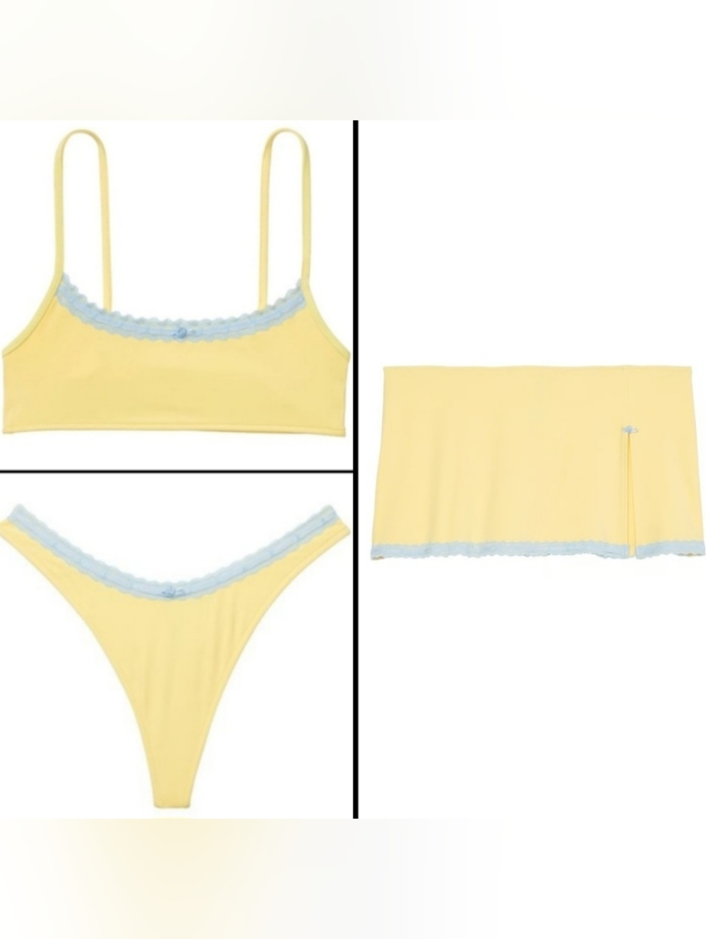 XXL/XL PINK By Frankies Bikinis Yellow Bikini Set Bohemian